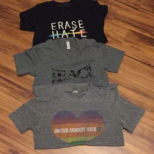 Peace Please Package 3 EUC  short sleeved t shirts